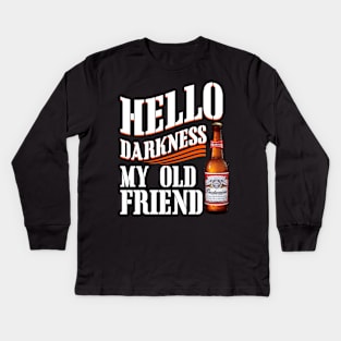 Hello Darkness My Old Friend BW Kids Long Sleeve T-Shirt